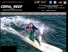 Tablet Screenshot of coralreefwetsuits.com